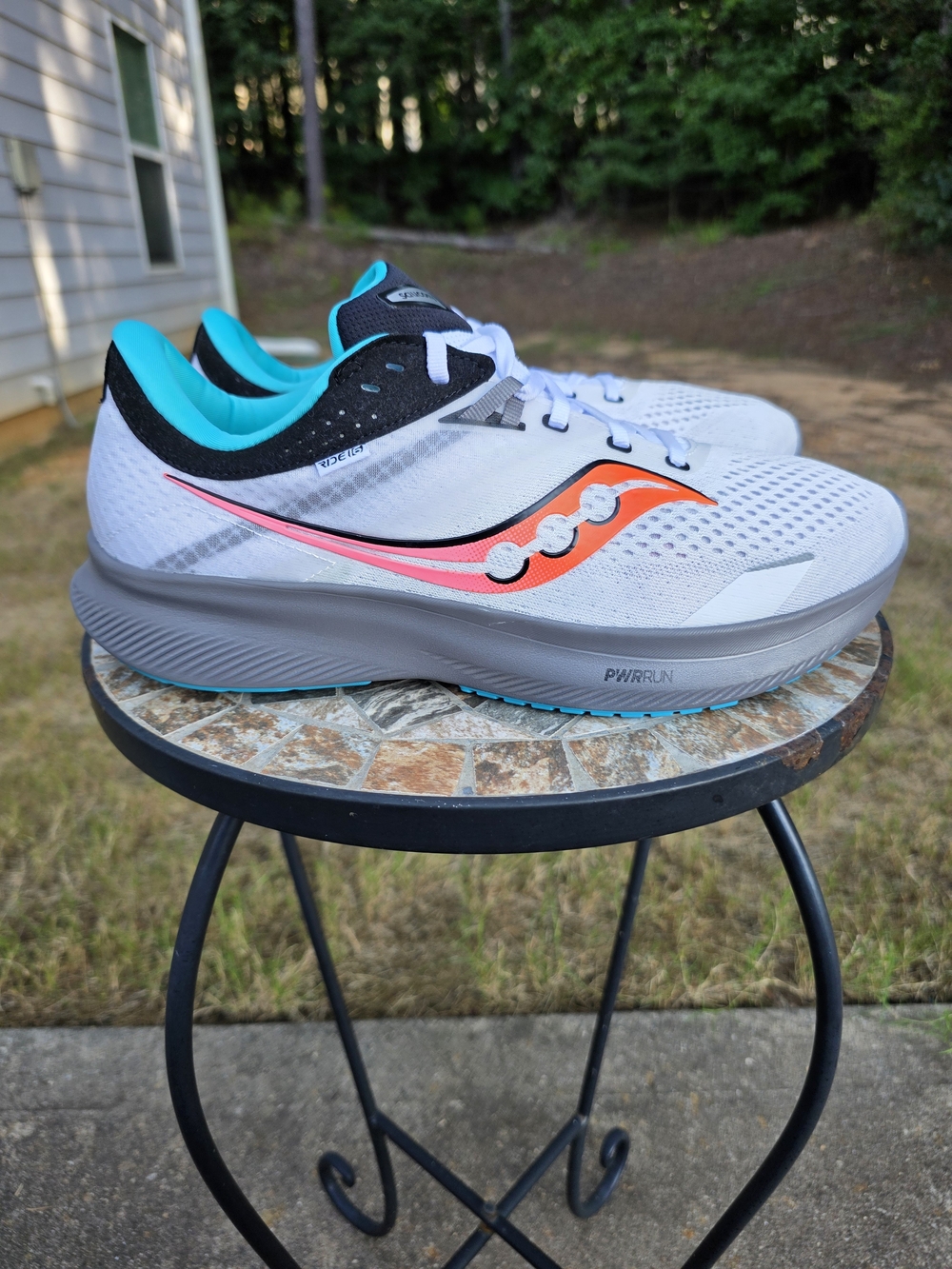 Saucony Ride 16 S20830-85 White/Gravel Running Shoes Sneaker Men Sz 11.5 Worn 1x
